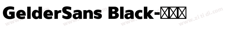 GelderSans Black字体转换